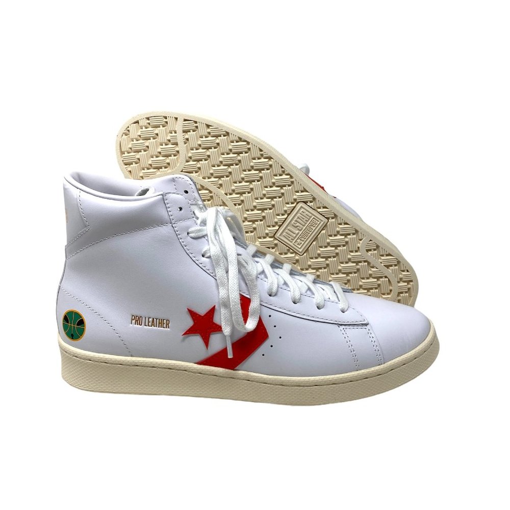 Converse  Pro Leather Hi White Red Orange Shoes Sneakers Low Top Women's 171197C - Picture 5 of 9